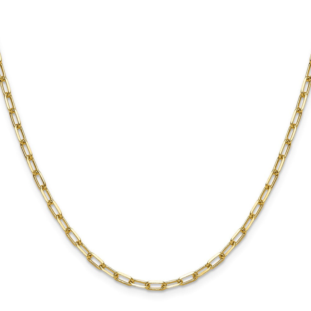 14k 3.0mm Solid Beveled Paperclip Chain - Product Photo