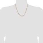 14k 3.0mm Solid Beveled Paperclip Chain - Product Photo