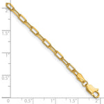 14k 3.0mm Solid Beveled Paperclip Chain - Product Photo