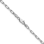 14k White Gold 3.0mm Solid Beveled Paperclip Chain - Product Photo