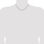 14k White Gold 3.0mm Solid Beveled Paperclip Chain - Product Photo