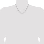 14k White Gold 3.0mm Solid Beveled Paperclip Chain - Product Photo