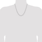 14k White Gold 3.0mm Solid Beveled Paperclip Chain - Product Photo