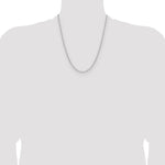 14k White Gold 3.0mm Solid Beveled Paperclip Chain - Product Photo