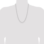 14k White Gold 3.0mm Solid Beveled Paperclip Chain - Product Photo