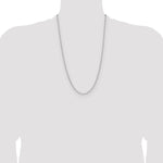 14k White Gold 3.0mm Solid Beveled Paperclip Chain - Product Photo