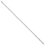14k White Gold 3.0mm Solid Beveled Paperclip Chain - Product Photo