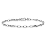 14k White Gold 3.0mm Solid Beveled Paperclip Chain - Product Photo