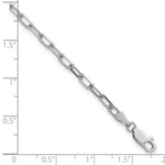 14k White Gold 3.0mm Solid Beveled Paperclip Chain - Product Photo