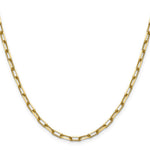14k 3.5mm Solid Beveled Paperclip Chain - Product Photo