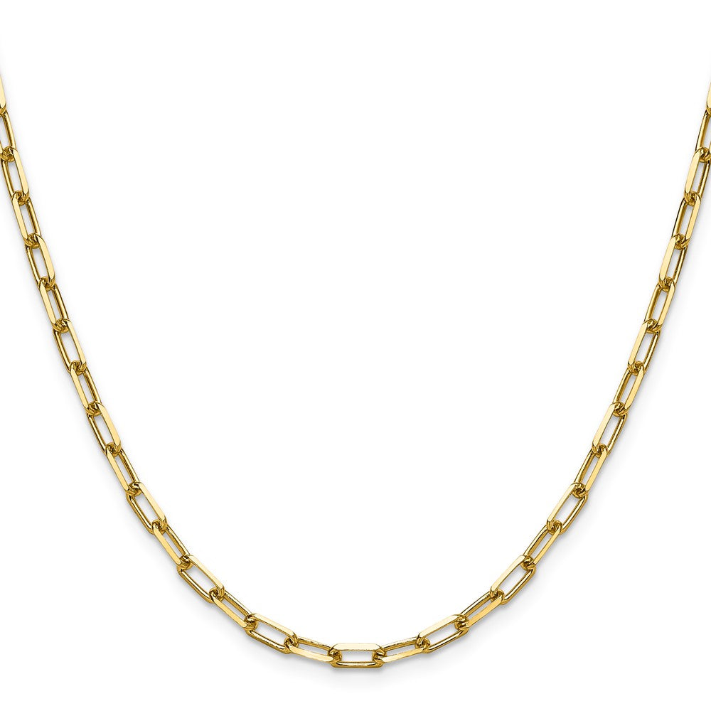 14k 3.5mm Solid Beveled Paperclip Chain - Product Photo