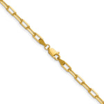 14k 3.5mm Solid Beveled Paperclip Chain - Product Photo