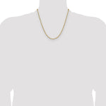 14k 3.5mm Solid Beveled Paperclip Chain - Product Photo