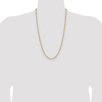 14k 3.5mm Solid Beveled Paperclip Chain - Product Photo