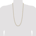14k 3.5mm Solid Beveled Paperclip Chain - Product Photo