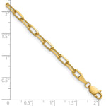 14k 3.5mm Solid Beveled Paperclip Chain - Product Photo