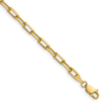 14k 3.5mm Solid Beveled Paperclip Chain - Product Photo