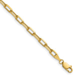 14k 3.5mm Solid Beveled Paperclip Chain - Product Photo