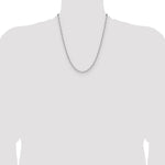 14k White Gold 3.5mm Solid Beveled Paperclip Chain - Product Photo