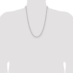 14k White Gold 3.5mm Solid Beveled Paperclip Chain - Product Photo