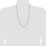 14k White Gold 3.5mm Solid Beveled Paperclip Chain - Product Photo