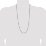 14k White Gold 3.5mm Solid Beveled Paperclip Chain - Product Photo