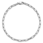 14k White Gold 3.5mm Solid Beveled Paperclip Chain - Product Photo