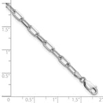14k White Gold 3.5mm Solid Beveled Paperclip Chain - Product Photo