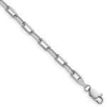 14k White Gold 3.5mm Solid Beveled Paperclip Chain - Product Photo
