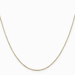 14K Yellow Gold .8mm Diamond-Cut Cable with Lobster Clasp Chain Necklace 14"-30" - Product Photo