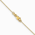 14K Yellow Gold .8mm Diamond-Cut Cable with Lobster Clasp Chain Necklace 14"-30" - Product Photo