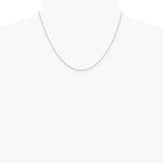 14K Yellow Gold .8mm Diamond-Cut Cable with Lobster Clasp Chain Necklace 14"-30" - Product Photo