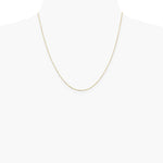 14K Yellow Gold .8mm Diamond-Cut Cable with Lobster Clasp Chain Necklace 14"-30" - Product Photo