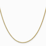 14K Yellow Gold 1.5mm Lightweight Flat Anchor Link Pendant Chain Necklace - Product Photo