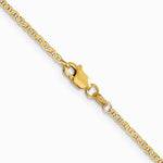 14K Yellow Gold 1.5mm Lightweight Flat Anchor Link Pendant Chain Necklace - Product Photo