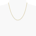 14K Yellow Gold 1.5mm Lightweight Flat Anchor Link Pendant Chain Necklace - Product Photo
