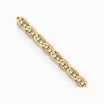 14K Yellow Gold 1.5mm Lightweight Flat Anchor Link Pendant Chain Necklace - Product Photo