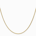 14K Yellow Gold 1mm Round Open Link Cable Chain Necklace 14"-30" - Product Photo