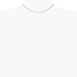 14K Yellow Gold 1mm Round Open Link Cable Chain Necklace 14"-30" - Product Photo