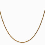 14K Yellow Gold 1.7 mm Diamond-Cut Spiga Chain Necklace 16"-30" - Product Photo