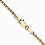 14K Yellow Gold 1.7 mm Diamond-Cut Spiga Chain Necklace 16"-30" - Product Photo