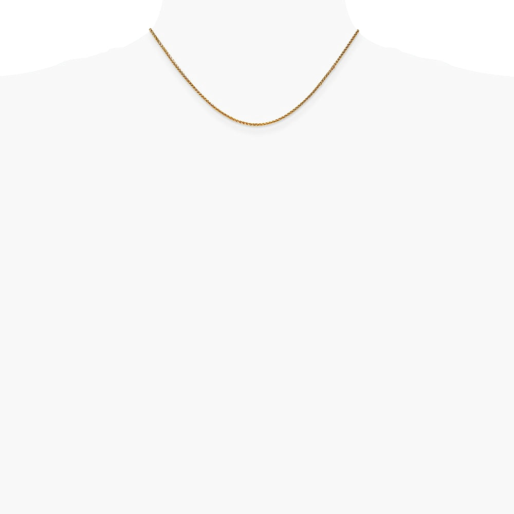 14K Yellow Gold 1.7 mm Diamond-Cut Spiga Chain Necklace 16"-30" - Product Photo