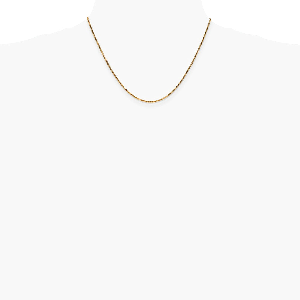 14K Yellow Gold 1.7 mm Diamond-Cut Spiga Chain Necklace 16"-30" - Product Photo