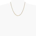 14K Yellow Gold 1.7 mm Diamond-Cut Spiga Chain Necklace 16"-30" - Product Photo