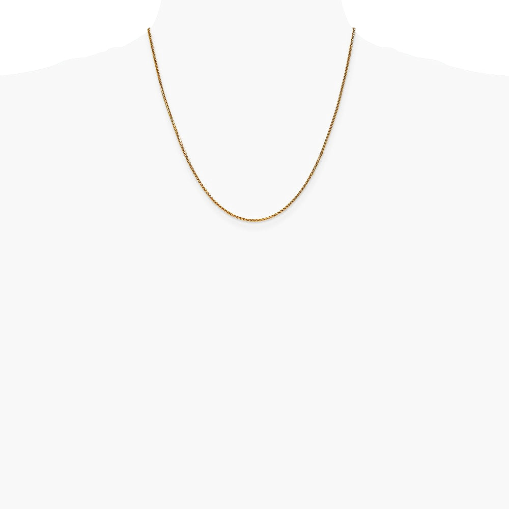 14K Yellow Gold 1.7 mm Diamond-Cut Spiga Chain Necklace 16"-30" - Product Photo