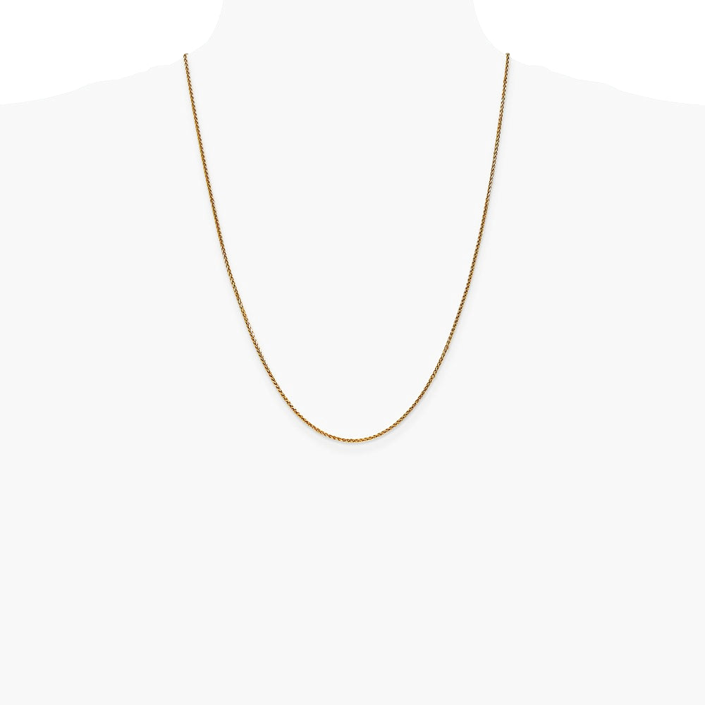 14K Yellow Gold 1.7 mm Diamond-Cut Spiga Chain Necklace 16"-30" - Product Photo