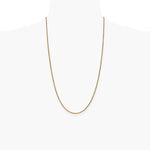 14K Yellow Gold 1.7 mm Diamond-Cut Spiga Chain Necklace 16"-30" - Product Photo