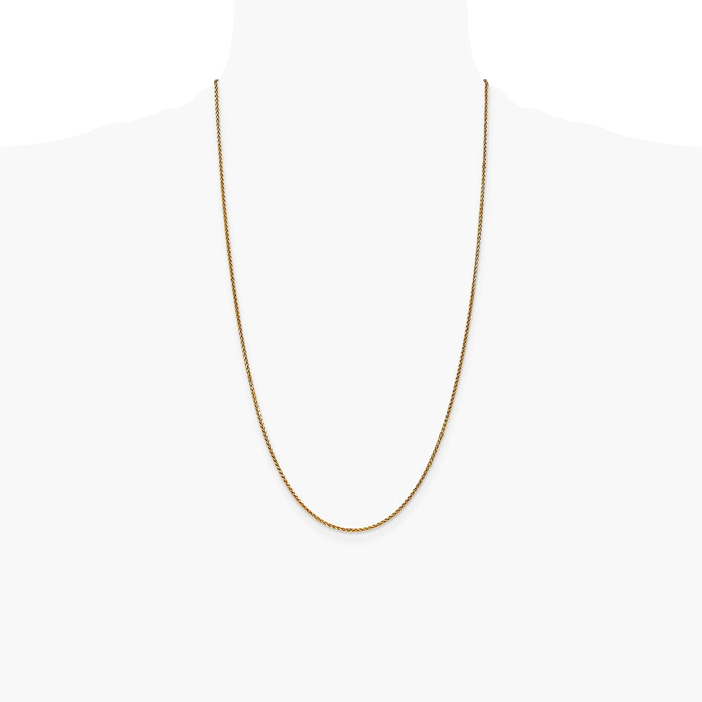 14K Yellow Gold 1.7 mm Diamond-Cut Spiga Chain Necklace 16"-30" - Product Photo