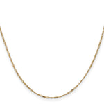 14k 1.25mm Flat Figaro Pendant Chain - Product Photo