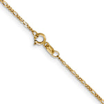 14k 1.25mm Flat Figaro Pendant Chain - Product Photo